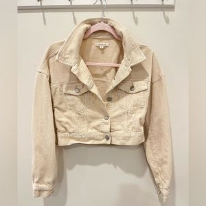 Pacsun Light Tan, Cropped Jean Jacket